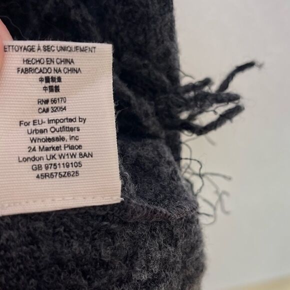 Free People Asymmetrical Hem Fringe Wool Sweater Dress M - Picture 5 of 5